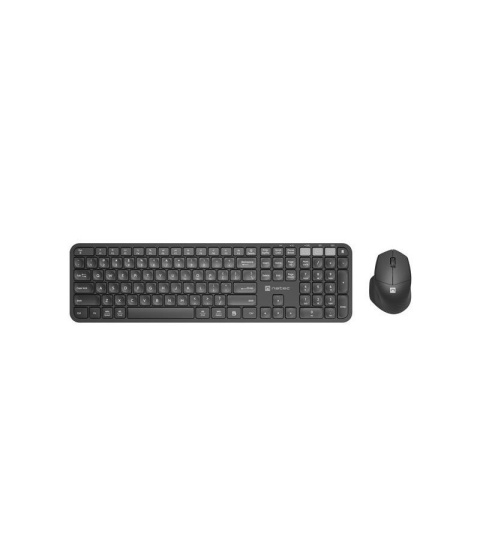 Zestaw bezprzewodowy klawiatura + mysz OCTOPUS 2, Slim&Silent, BT 5.0, 2.4 GHz, czarny