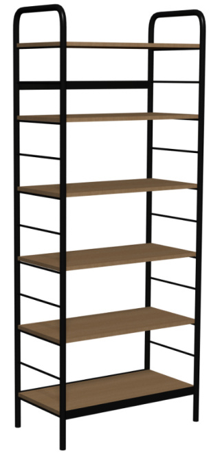 Regał biblioteczny A jednostronny rama metalowa