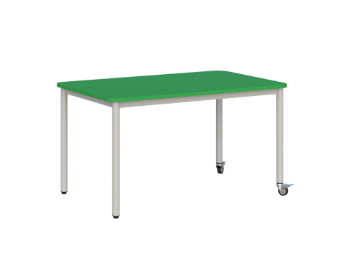 Stolik mobilny szkolno-przedszkolny, blat prostokątny 1200x700 mm (Nr 1, 2, 3)