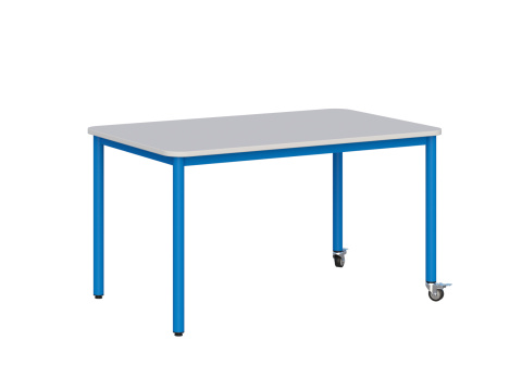 Stolik mobilny szkolno-przedszkolny, blat prostokątny 1200x700 mm (Nr 1, 2, 3)