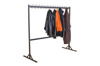 Wieszak metalowy stojący z 30 wieszakami 1100x700x1600
