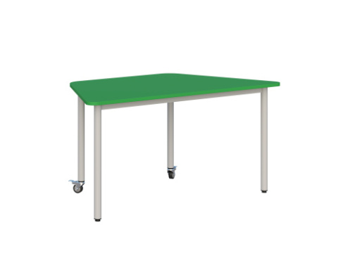 Stolik mobilny do pracowni, blat trapezowy 1400x700 (rozmiary 4, 5 lub 6) Stolik mobilny do pracowni, blat trapezowy 1400x700 (rozmiary 4, 5 lub 6)