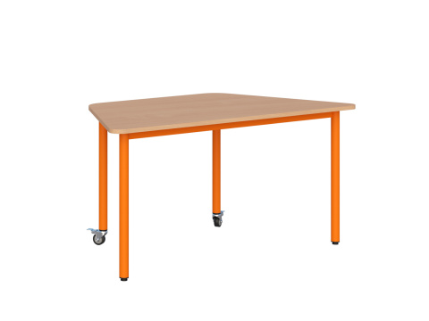 Stolik mobilny do pracowni, blat trapezowy 1400x700 (rozmiary 4, 5 lub 6) Stolik mobilny do pracowni, blat trapezowy 1400x700 (rozmiary 4, 5 lub 6)