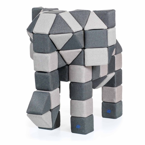 Klocki magnetyczne JollyHeap Creative Słoń ELIOT - 100 szt