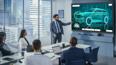 Monitor interaktywny Optoma 5753RK 75" 4K Android 13 | 8GB RAM – do szkół i firm